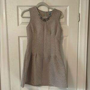 NWT Francesca's Elegant Silver Dress SIZE small